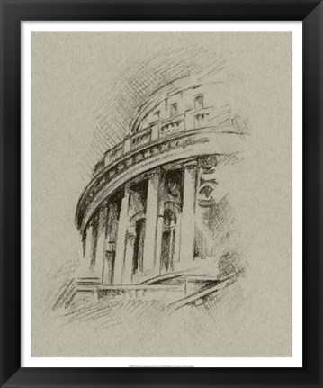 Framed Charcoal Architectural Study I Print