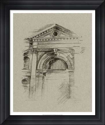 Framed Charcoal Architectural Study II Print