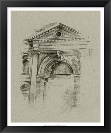 Framed Charcoal Architectural Study II Print