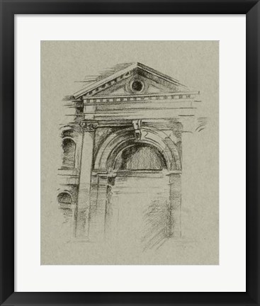 Framed Charcoal Architectural Study II Print