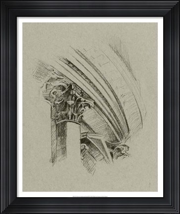 Framed Charcoal Architectural Study III Print