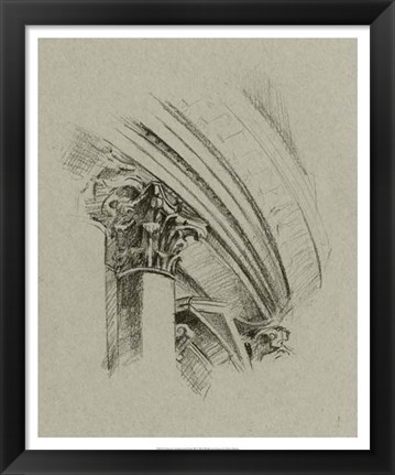 Framed Charcoal Architectural Study III Print