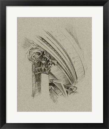 Framed Charcoal Architectural Study III Print
