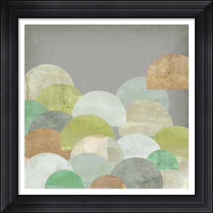 Framed Scalloped Landscape I Print