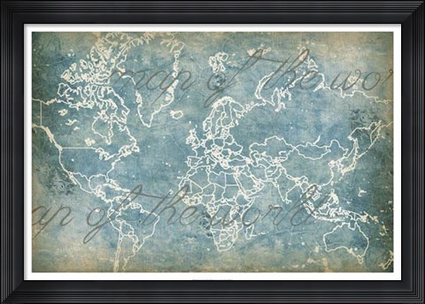 Framed Moon Map Print