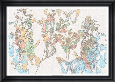 Framed Flight Plan I Print