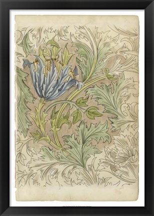 Framed Floral Pattern Study III Print