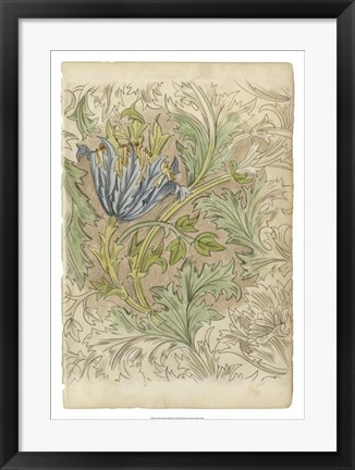 Framed Floral Pattern Study III Print