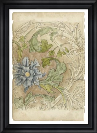 Framed Floral Pattern Study IV Print