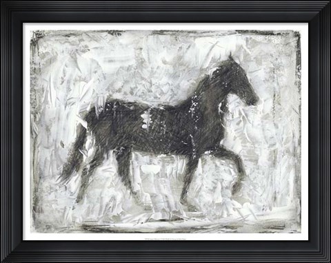 Framed Equine Silhouette I Print