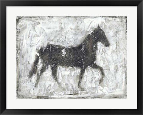 Framed Equine Silhouette I Print