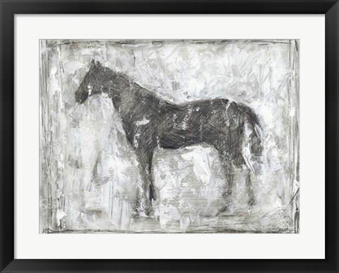 Framed Equine Silhouette II Print