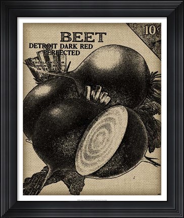 Framed Vintage Seed Pack III Print