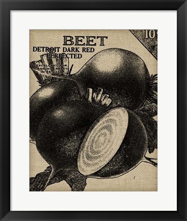 Framed Vintage Seed Pack III Print