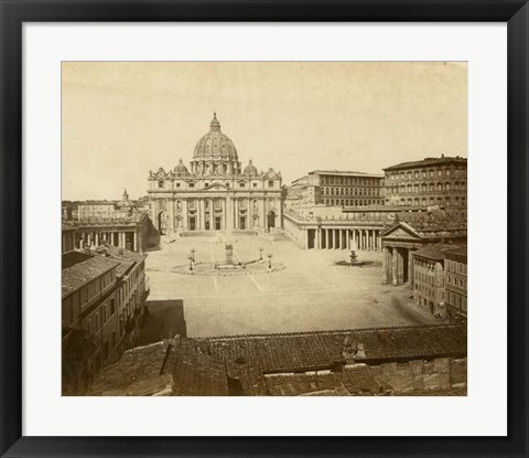 Framed St. Peter&#39;s Square Print