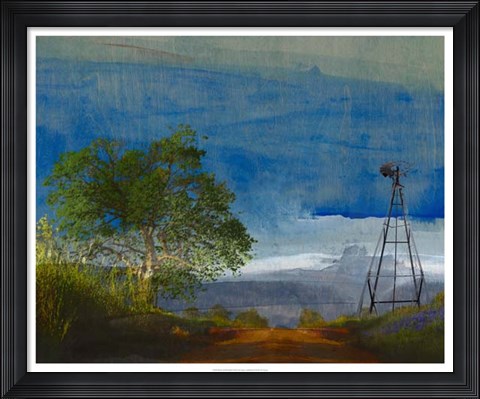 Framed Road and Windmill Print