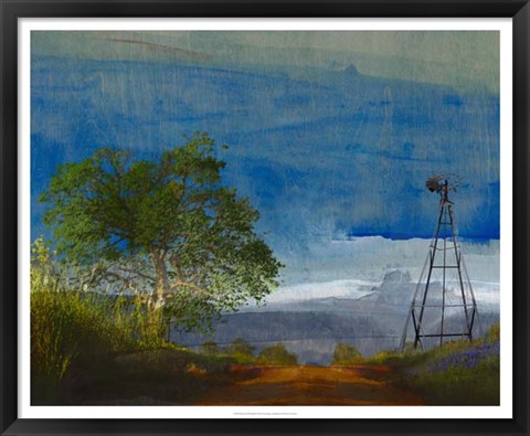Framed Road and Windmill Print
