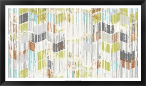 Framed Brushed Chevron II Print