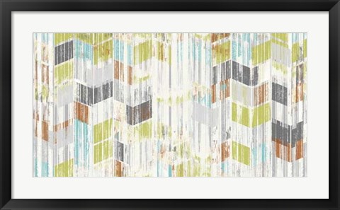 Framed Brushed Chevron II Print