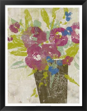Framed Bouquet Collage II Print