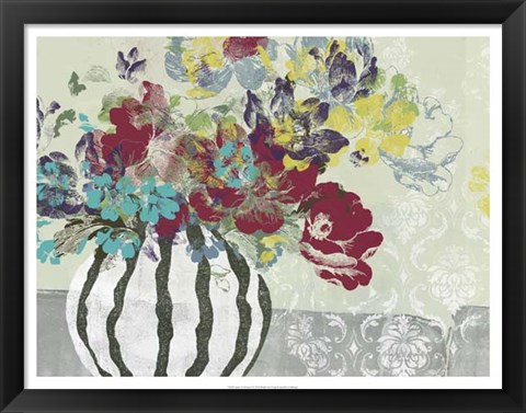 Framed Spray of Flowers I Print