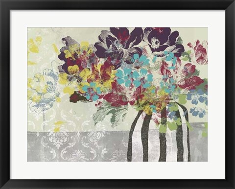 Framed Spray of Flowers II Print