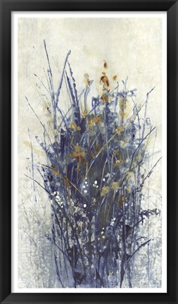 Framed Indigo Floral I Print