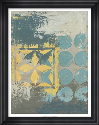 Framed Dots and Stars I Print