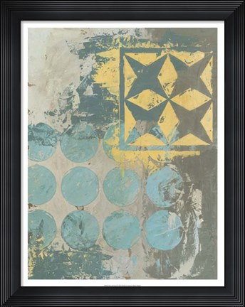 Framed Dots and Stars II Print