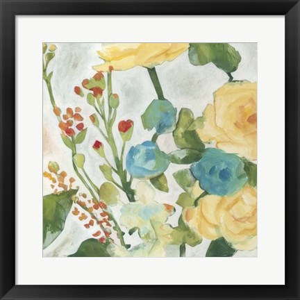 Framed June Bouquet II Print