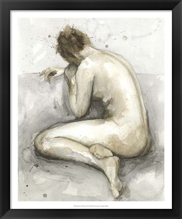 Framed Figure in Watercolor II Print