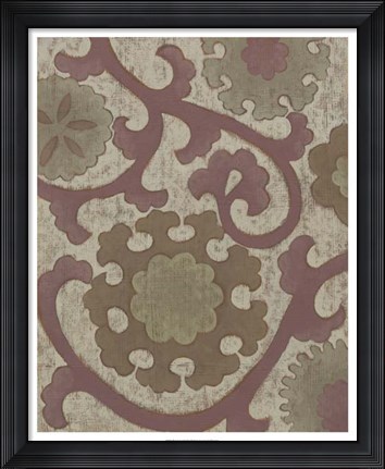 Framed Plum Suzani II Print