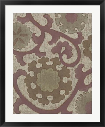 Framed Plum Suzani II Print