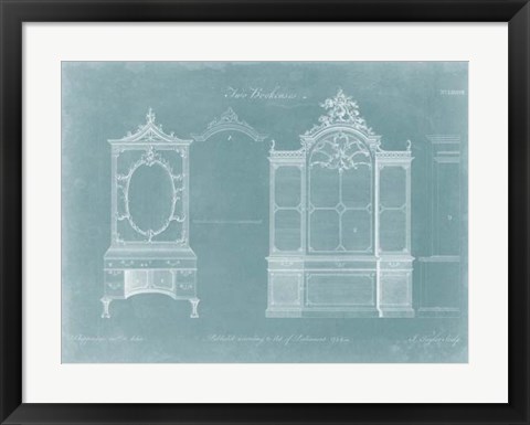 Framed Two Bookcases Print