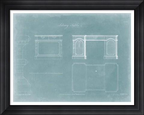 Framed Library Tables Print