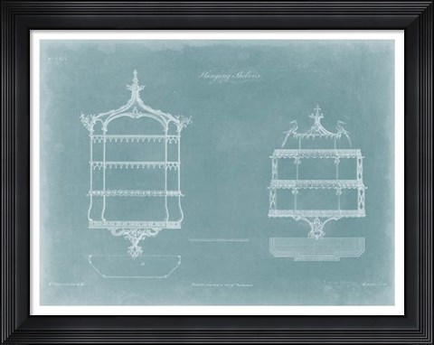 Framed Hanging Shelves II Print
