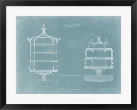 Framed Hanging Shelves II Print