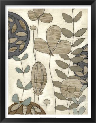 Framed Garden Contours II Print