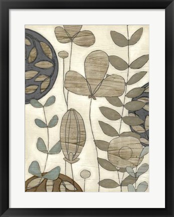 Framed Garden Contours II Print