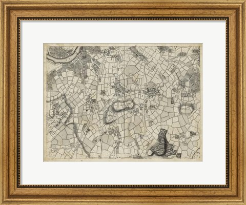 Framed Map of London Grid XI Print