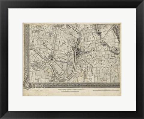 Framed Map of London Grid XIII Print