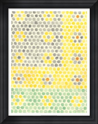 Framed Floral Linoleum I Print