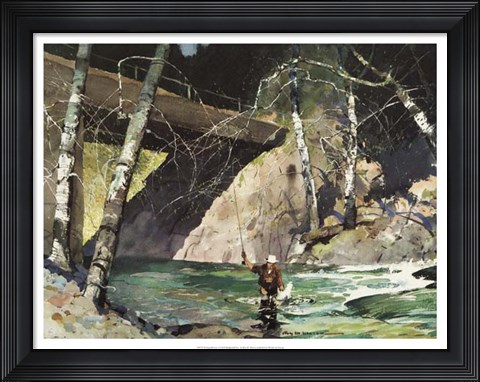 Framed Fishing Retreat I Print