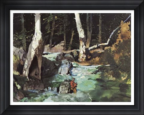 Framed Fishing Retreat II Print