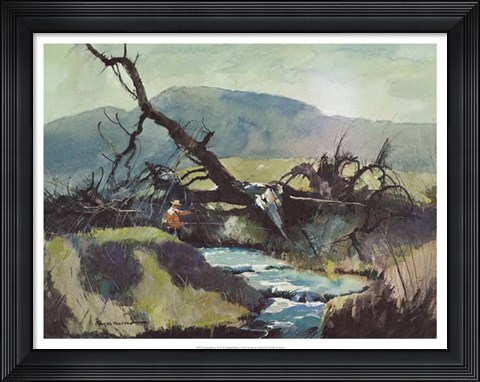 Framed Fishing Retreat III Print