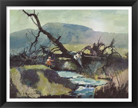 Framed Fishing Retreat III Print