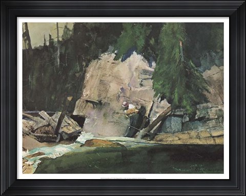 Framed Fishing Retreat IV Print