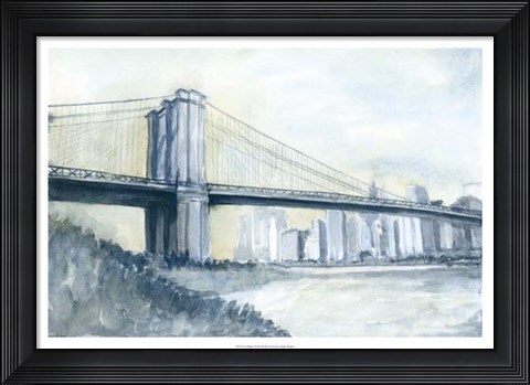Framed City Bridge I Print