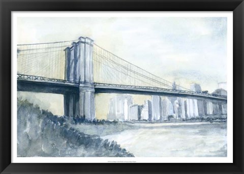 Framed City Bridge I Print