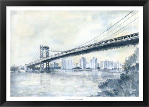 Framed City Bridge II Print